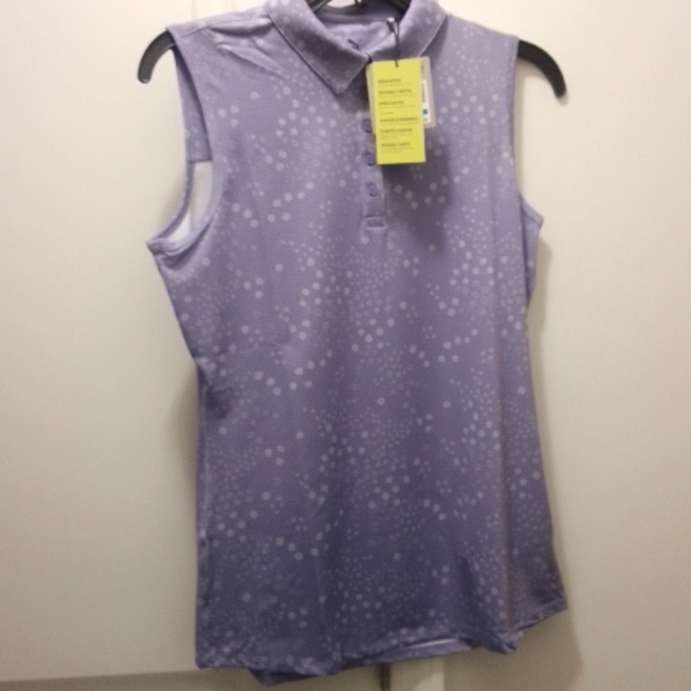 NWT Puma Girl cloudspun piped polo lavender alert